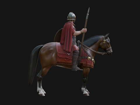 ROME - Cavalryman Design 3 - 3D Print Model 3D Print Model