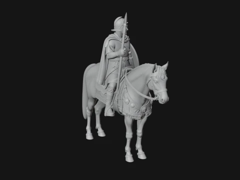 ROME - Cavalryman Design 3 - 3D Print Model 3D Print Model