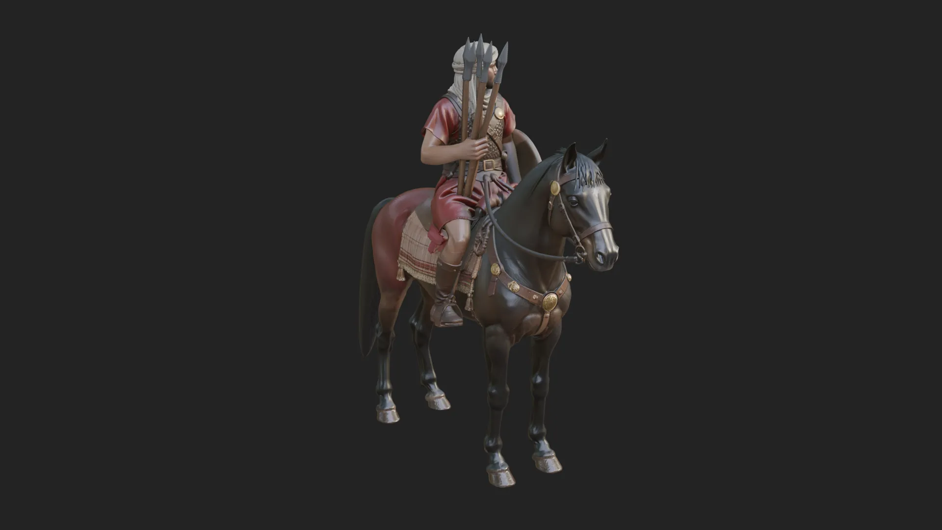 ROME - Cavalryman Design 4 - 3D Print Model 3D Print Model .c4d .max .obj .3ds .fbx .stl .blend 