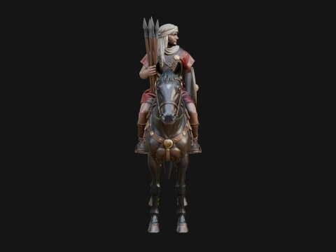 ROME - Cavalryman Design 4 - 3D Print Model 3D Print Model