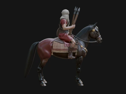 ROME - Cavalryman Design 4 - 3D Print Model 3D Print Model