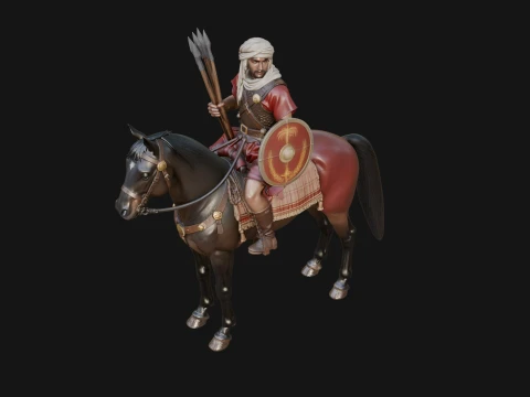 ROME - Cavalryman Design 4 - 3D Print Model 3D Print Model