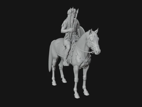 ROME - Cavalryman Design 4 - 3D Print Model 3D Print Model