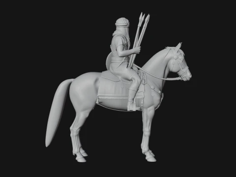 ROME - Cavalryman Design 4 - 3D Print Model 3D Print Model