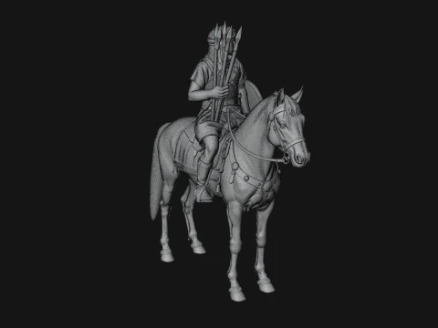 ROME - Cavalryman Design 4 - 3D Print Model 3D Print Model