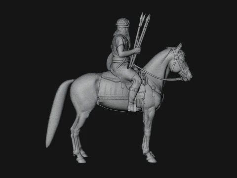 ROME - Cavalryman Design 4 - 3D Print Model 3D Print Model