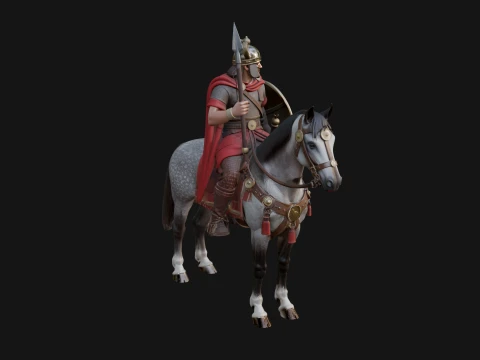 ROME - Cavalryman Design 5 - 3D Print Model 3D Принт Модель