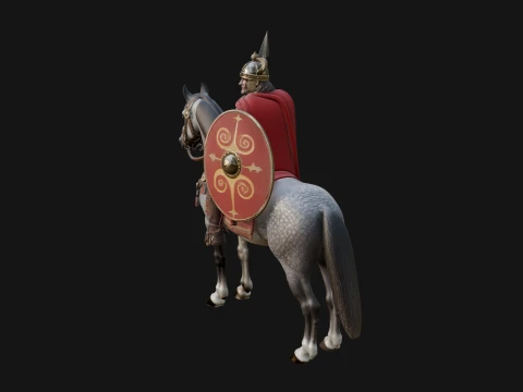 ROME - Cavalryman Design 5 - 3D Print Model 3D Print Model