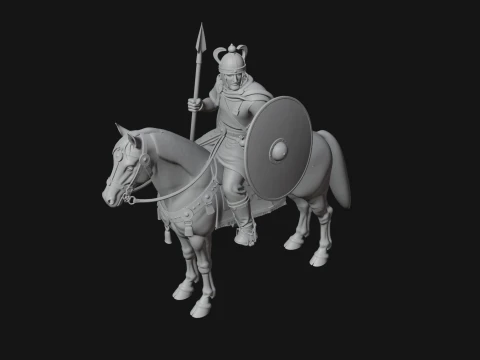 ROME - Cavalryman Design 5 - 3D Print Model 3D Print Model
