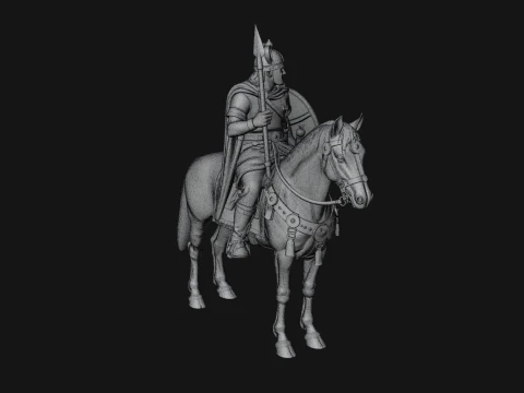 ROME - Cavalryman Design 5 - 3D Print Model 3D Print Model