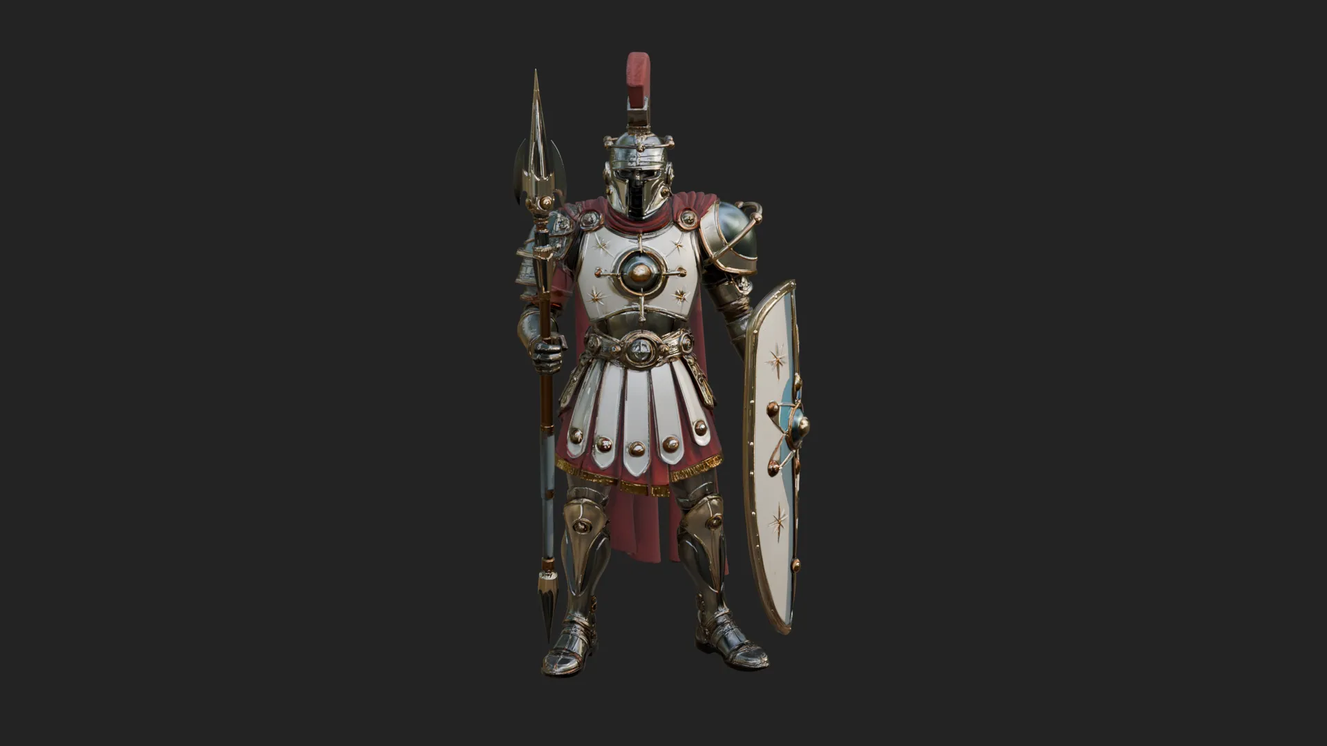 ROME - Armored Champion Design 2 - 3D Print Model 3D Print Model .c4d .max .obj .3ds .fbx .stl .blend 