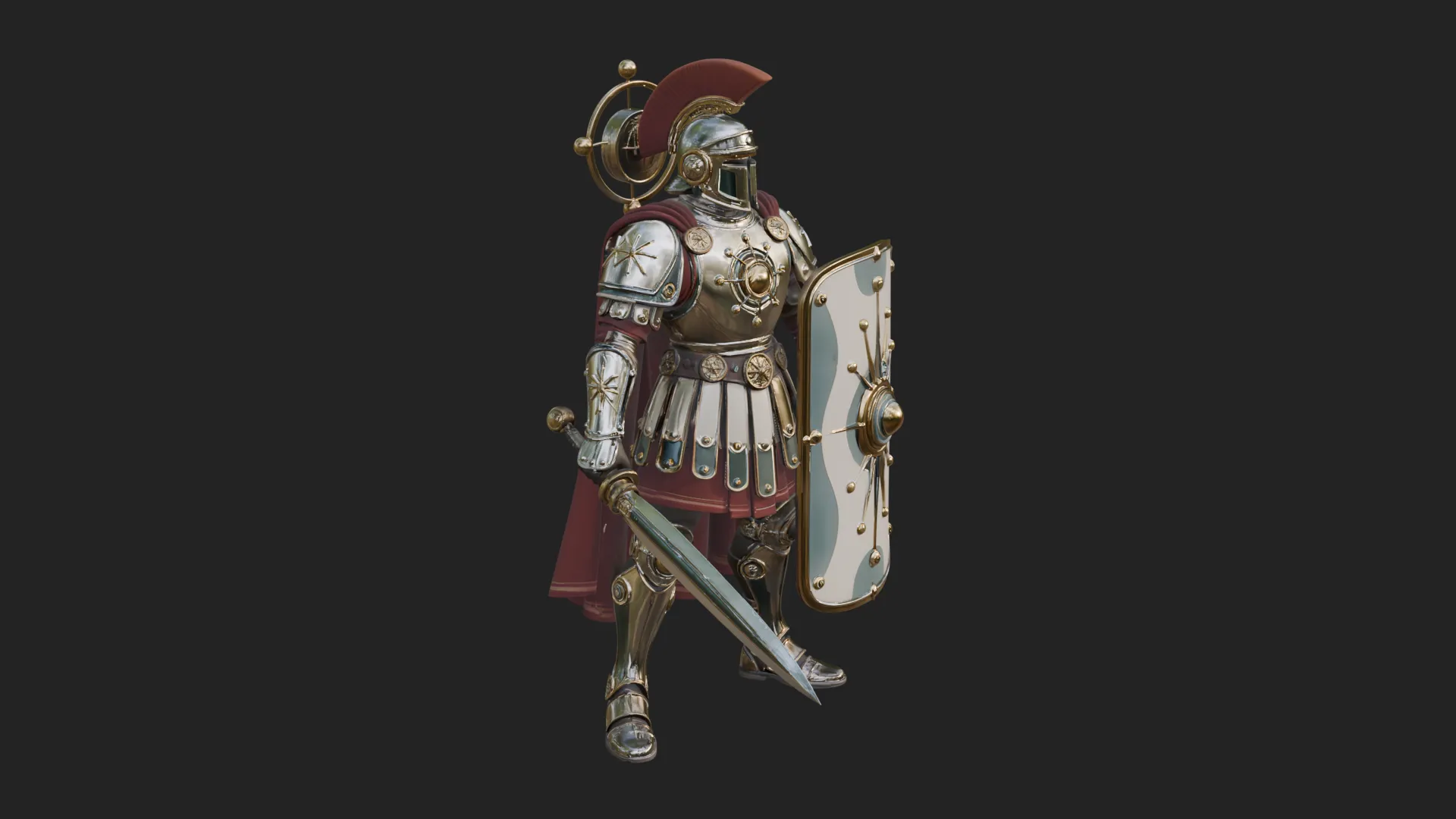 ROME - Armored Champion Design 3 - 3D Print Model 3D Print Model .c4d .max .obj .3ds .fbx .stl .blend 