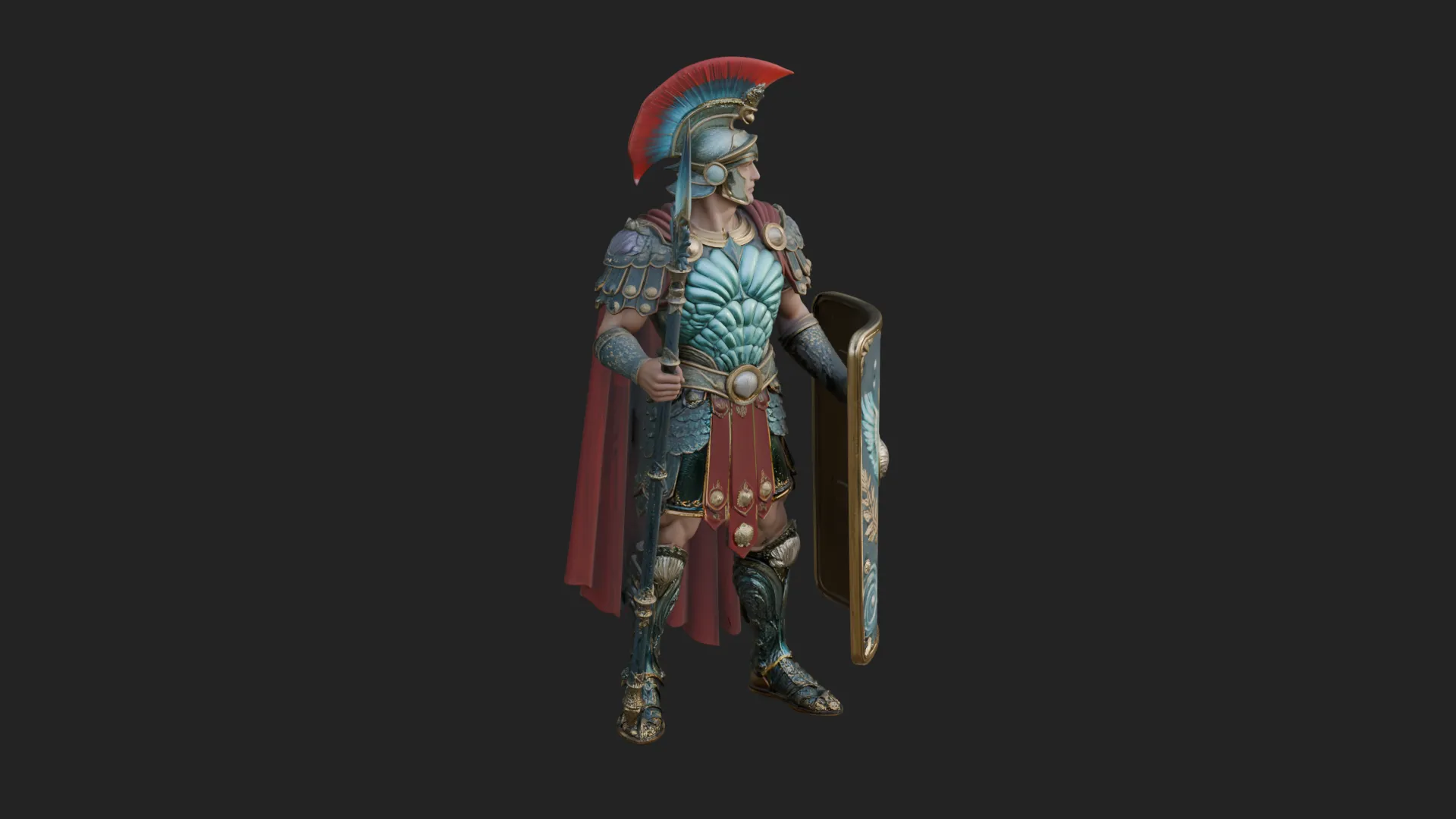 ROME - Armored Champion Design 6 - 3D Print Model 3D Print Model .c4d .max .obj .3ds .fbx .stl .blend 