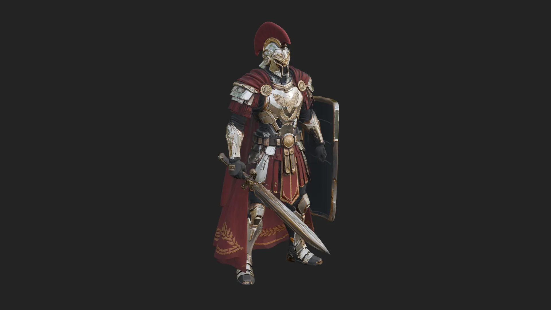 ROME - Armored Champion Design 8 - 3D Print Model 3D Print Model .c4d .max .obj .3ds .fbx .stl .blend 