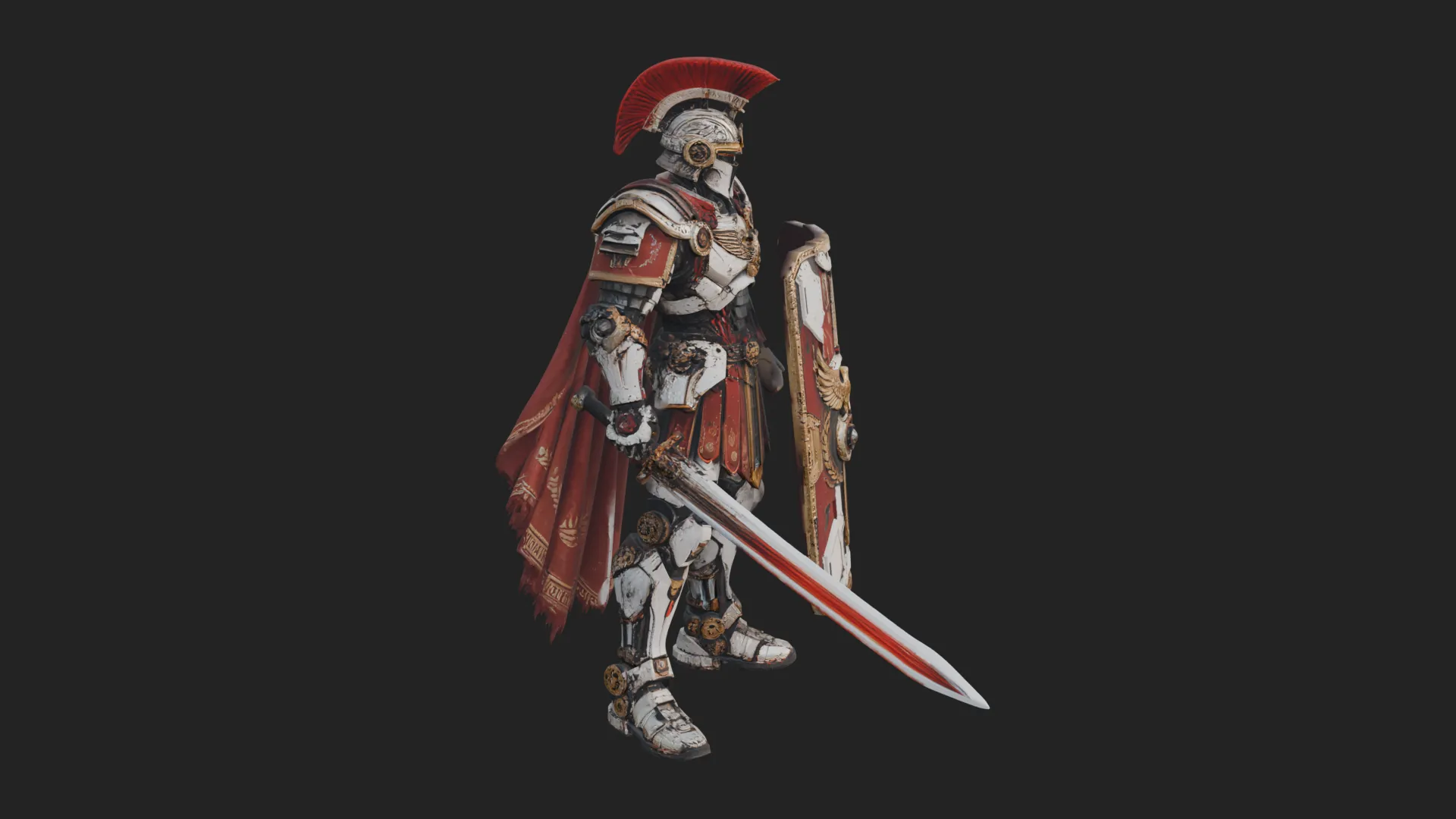 ROME - Armored Champion Design 9 - 3D Print Model 3D Print Model .c4d .max .obj .3ds .fbx .stl .blend 