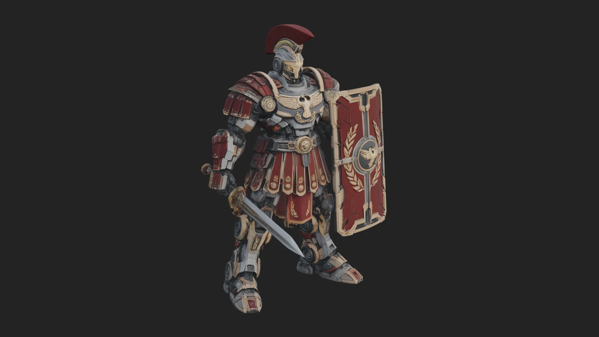 ROME - Armored Champion Design 14 - 3D Print Model 3D Print Model .c4d .max .obj .3ds .fbx .stl .blend 