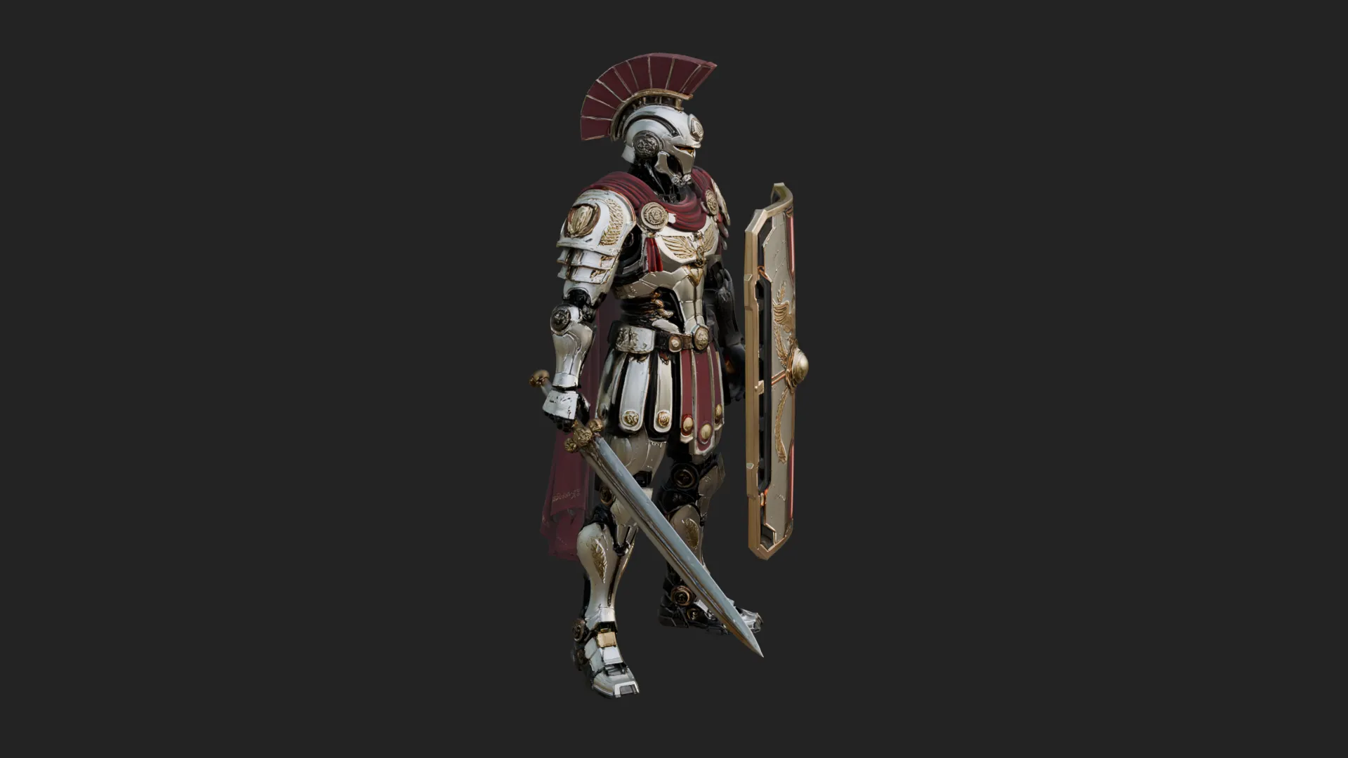 ROME - Armored Champion Design 15 - 3D Print Model 3D Print Model .c4d .max .obj .3ds .fbx .stl .blend 