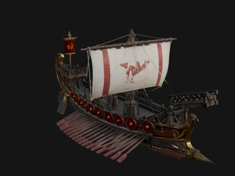 ROME - War Galley Design 5 - 3D Print Model 3D Print Model