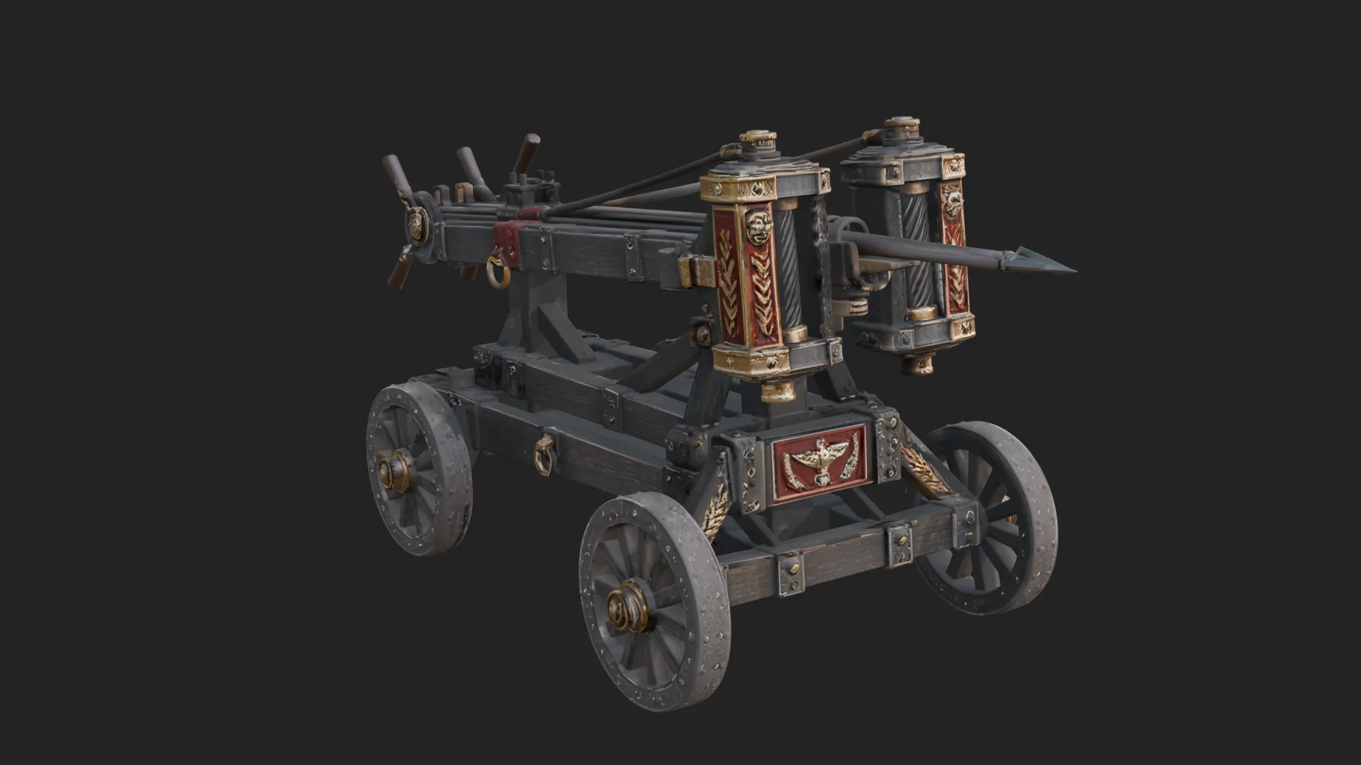 ROME - Ballista Design 2 - 3D Print Model 3D Print Model .c4d .max .obj .3ds .fbx .stl .blend 