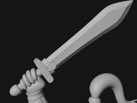 Mounted Asian Warrior Statue Design 1 - 3D Print Model 3D Print Model