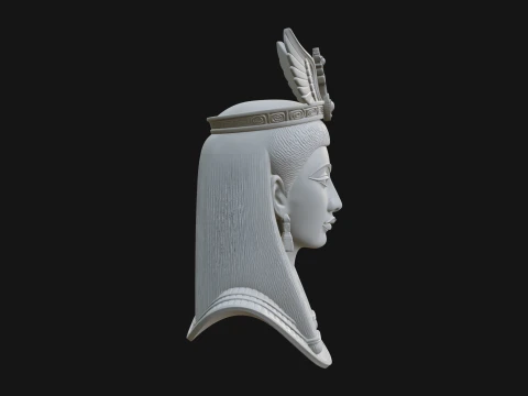 Winged Egyptian Goddess Bust Statue Design 1 - 3D Print Model 3D Print Model