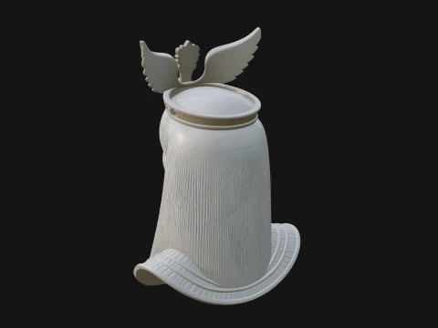 Winged Egyptian Goddess Bust Statue Design 1 - 3D Print Model 3D Print Model