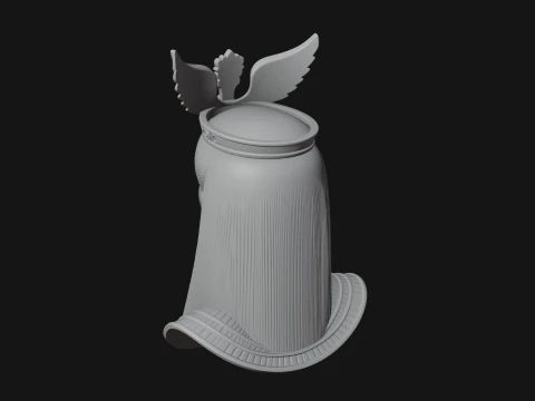 Winged Egyptian Goddess Bust Statue Design 1 - 3D Print Model 3D Print Model