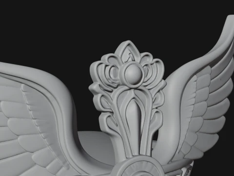 Winged Egyptian Goddess Bust Statue Design 1 - 3D Print Model 3D Print Model