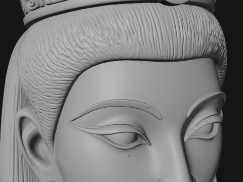 Winged Egyptian Goddess Bust Statue Design 1 - 3D Print Model 3D Print Model