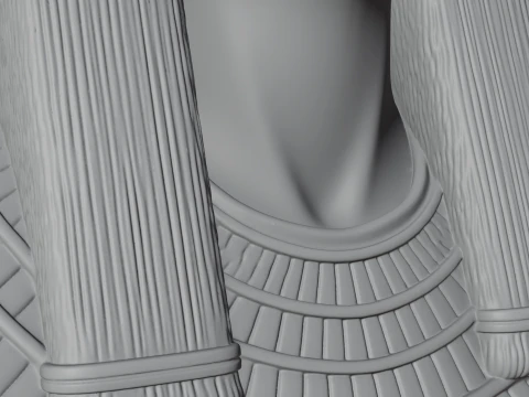 Winged Egyptian Goddess Bust Statue Design 1 - 3D Print Model 3D Print Model