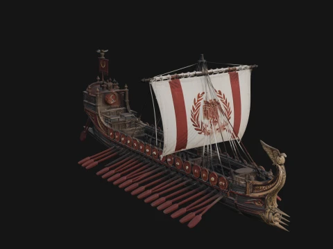 ROME - War Galley Design 3 - 3D Print Model 3D 프린트 모델