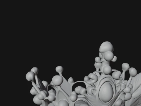 Crowned Winged Angel Bust Statue Design 1 - 3D Print Model 3D Print Model