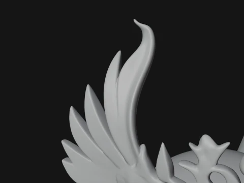 Winged Angel Warrior Bust Statue Design 1 - 3D Print Model 3D Print Model