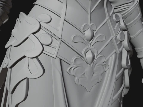 Winged Angel Warrior Bust Statue Design 1 - 3D Print Model 3D Print Model