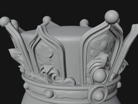 Crowned Hooded Sage Bust Statue Design 1 - 3D Print Model 3D Print Model