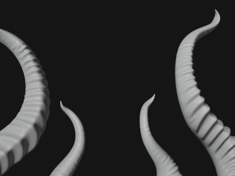 Horned Demon Lord Bust Statue Design 5 - 3D Print Model 3D Print Model