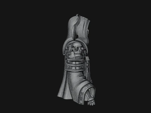Hooded Skeleton Reaper Bust Statue Design 1 - 3D Print Model 3D Print Model