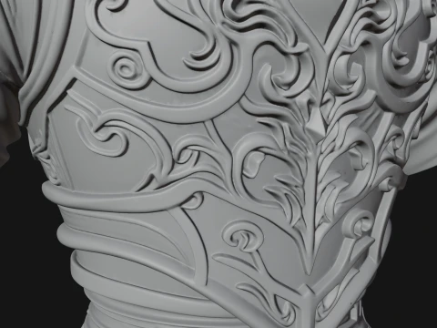 Hooded Crystal Sorcerer Bust Statue Design 3 - 3D Print Model 3D Print Model