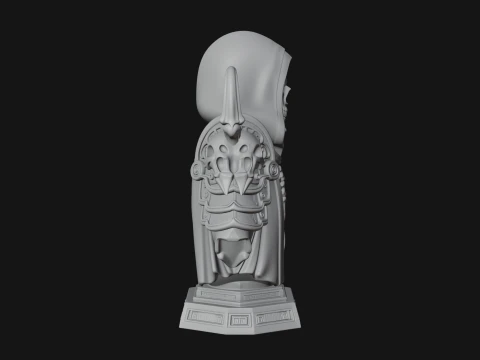 Hooded Skeleton Reaper Bust Statue Design 2 - 3D Print Model 3D Print Model