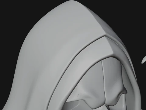 Hooded Skeleton Reaper Bust Statue Design 2 - 3D Print Model 3D Print Model