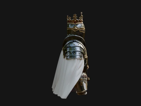 Crusader Knight Bust Statue Design 1 - 3D Print Model 3D Print Model
