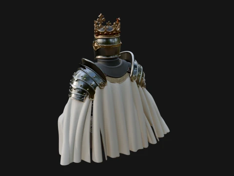 Crusader Knight Bust Statue Design 1 - 3D Print Model 3D Print Model