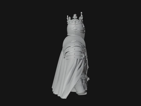 Crusader Knight Bust Statue Design 1 - 3D Print Model 3D Print Model