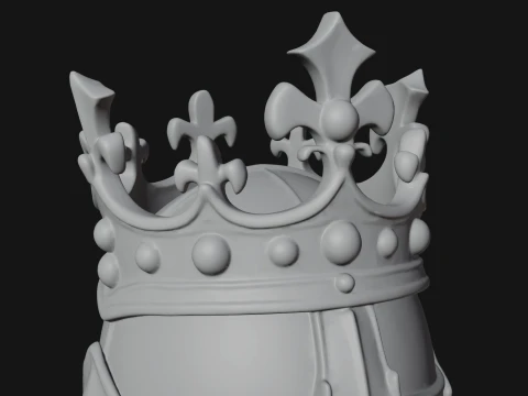 Crusader Knight Bust Statue Design 1 - 3D Print Model 3D Print Model