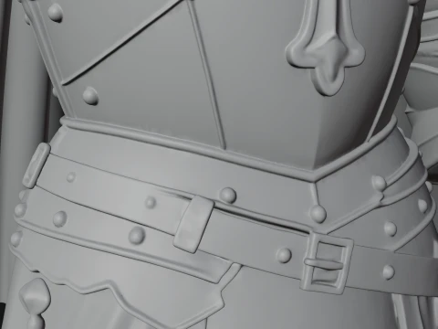 Crusader Knight Bust Statue Design 1 - 3D Print Model 3D Print Model