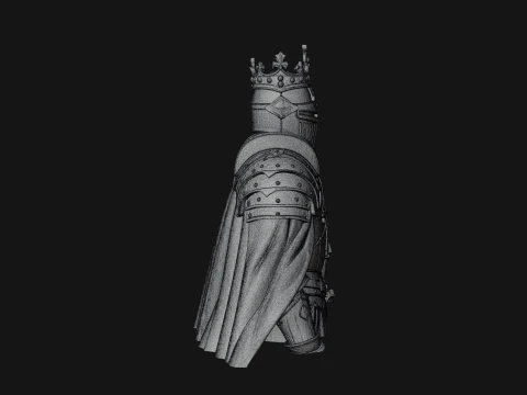 Crusader Knight Bust Statue Design 1 - 3D Print Model 3D Print Model