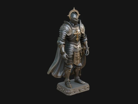 Holy Knight Statue Design 1 - 3D Print Model 3D Print Model