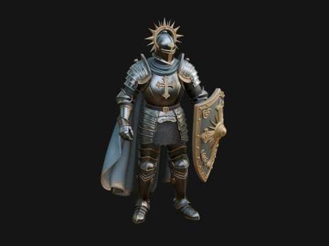 Holy Knight Statue Design 2 - 3D Print Model 3D Print Model