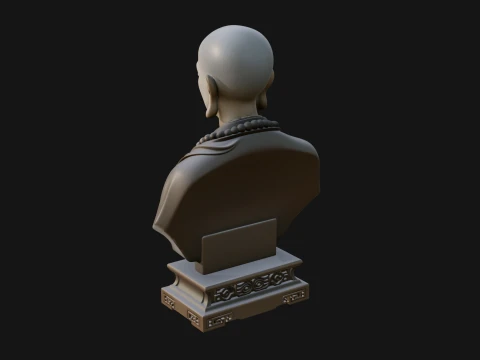 Praying Monk Bust Statue Design 1 - 3D Print Model 3D Print Model