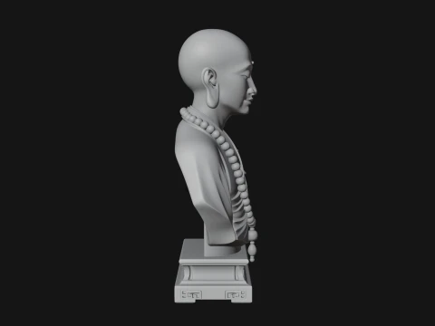 Praying Monk Bust Statue Design 1 - 3D Print Model 3D Print Model